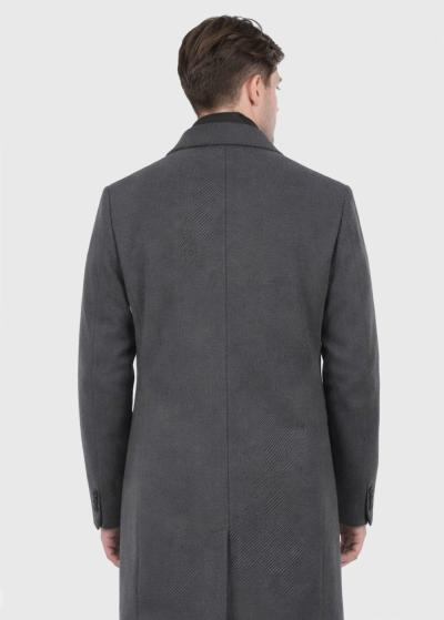 Grey men's coat - back