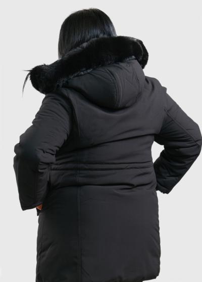 Marise Plus Size black double sided jacket - back