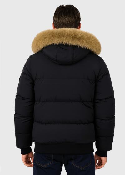 Черная короткая куртка - back