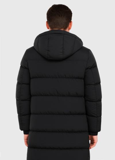 Melna apsildāma jaka - back