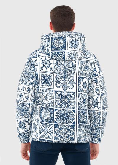 Мужская куртка с принтом - back