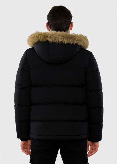 Черная мужская куртка - back