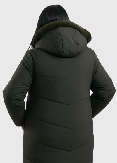 Eby Plus Size khaki long jacket - back