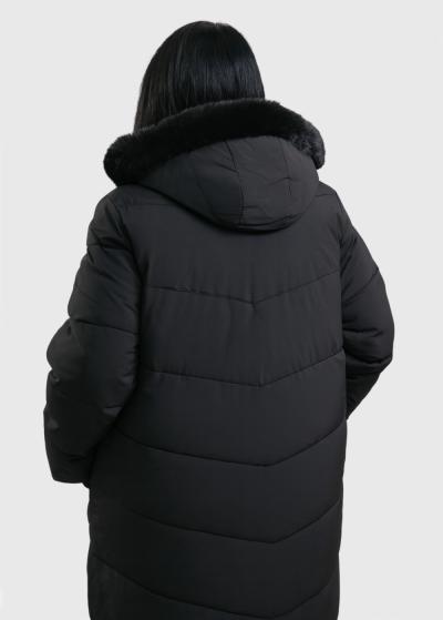 Eby Plus Size black long jacket - back
