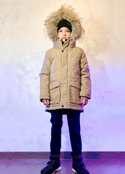 Enes beige jacket with patch pockets - back