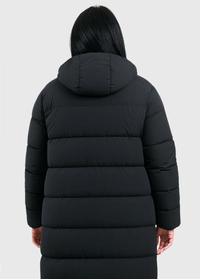 Elena Plus Size black elongated jacket - back