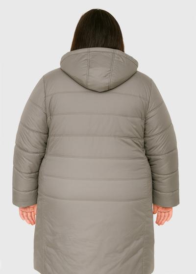 Esra Plus Size grey women's jacket - back