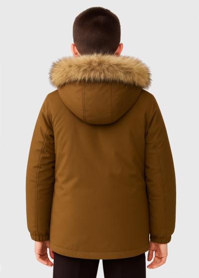 Emmo brown jacket with patch pockets - back