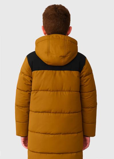 Emiliano light brown longline jacket - back