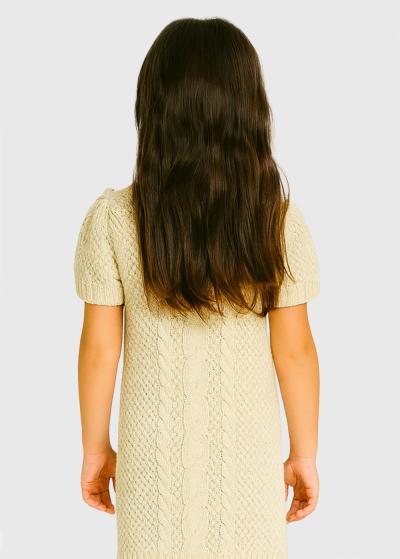 Elvi beige knitted dress - back
