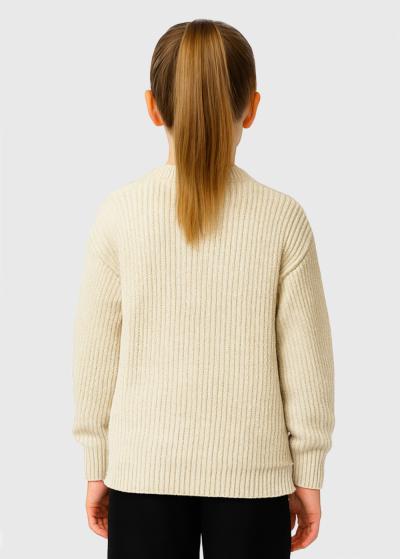 Ested beige buttoned cardigan - back