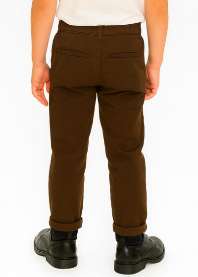 Fil brown pants with pockets - back