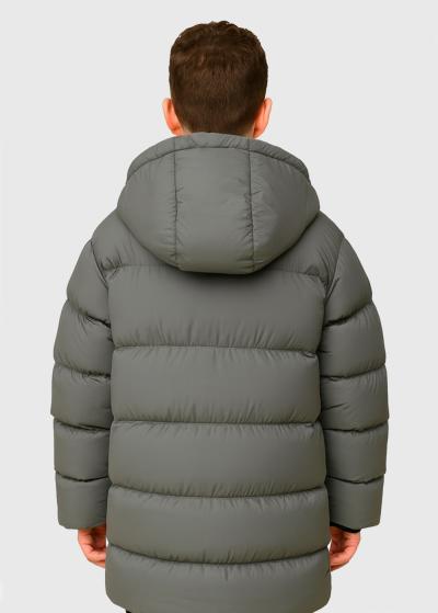 Emir grey jacket with hood - back