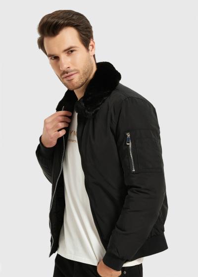 Till черная короткая куртка - back