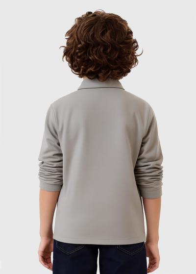 Calin beige buttoned sweater - back