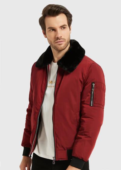 Till бордовая короткая куртка - back