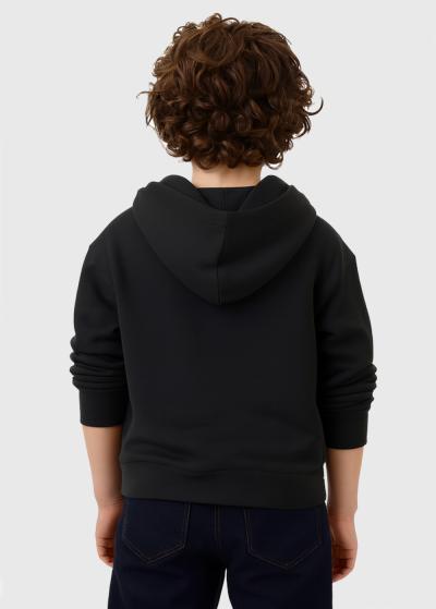 Adam black hoodie with print - back