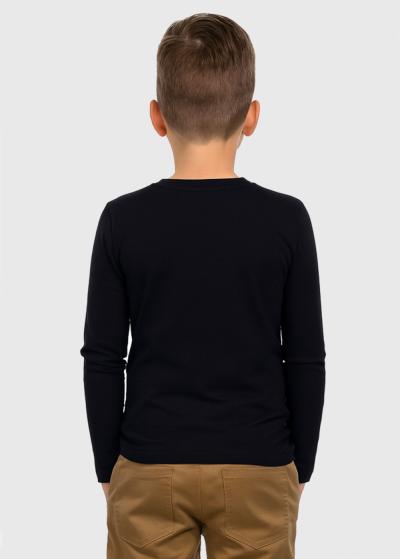 Aike black sweater with round neck - back