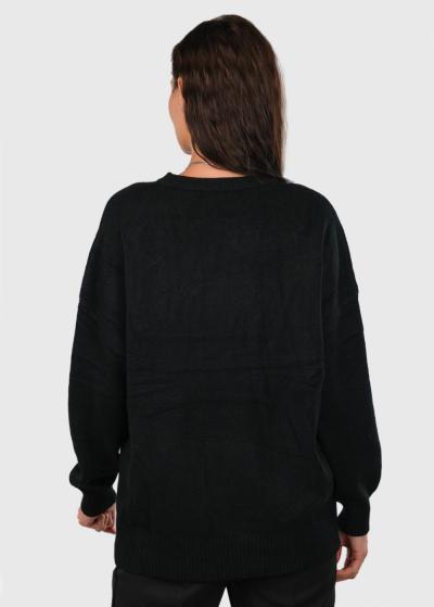 Adalyn black warm sweater - back