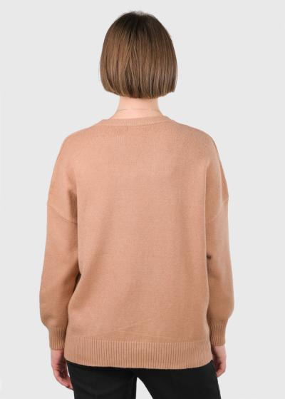 Adalyn light brown warm sweater - back