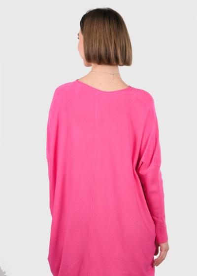 Amelia pink longline sweater - back