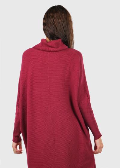 Jurata Plus Size bordo high neck sweater - back