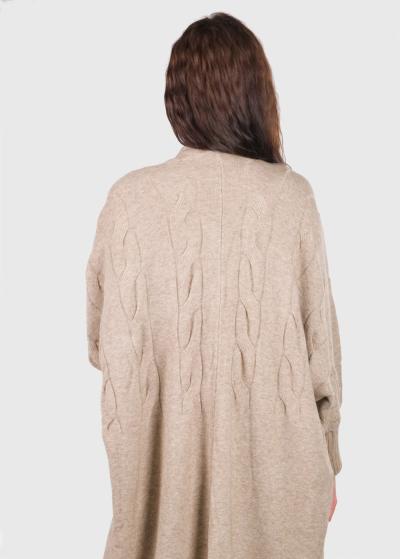 Audrie beige warm cardigan - back