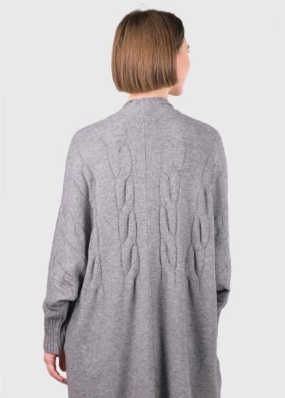 Audrie grey warm cardigan - back