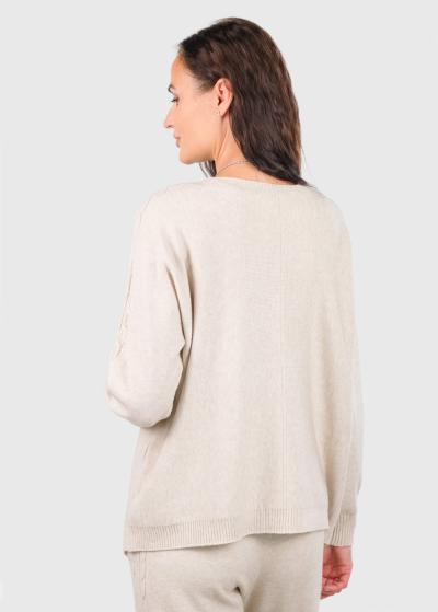Caroline light beige warm suit - back