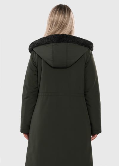 Aner Plus Size khaki drawstring jacket - back