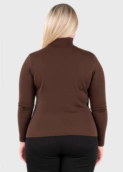 Eulalia brown women's turtleneck - back