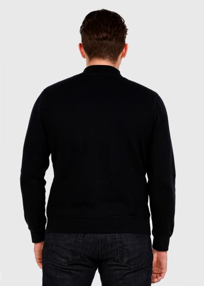 Черный мужской свитер - back