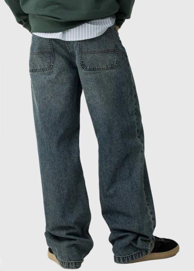 Blue men's jeans - back