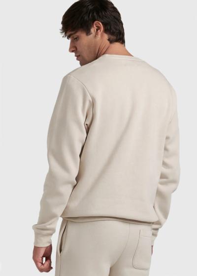 Aleko bēšs vienkrāsains džemperis - back