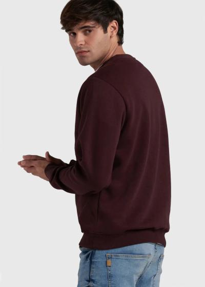 Aleko bordo vienkrāsains džemperis - back