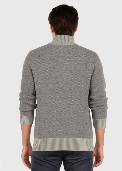 Aiden bēša jaka ar rāvējslēdzēju - back