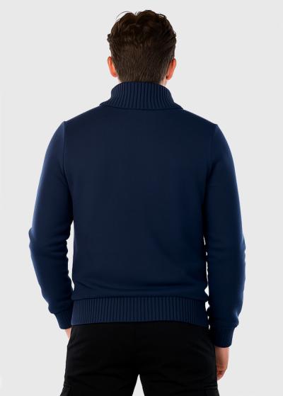 Akmal tumši zila vīriešu jaka - back