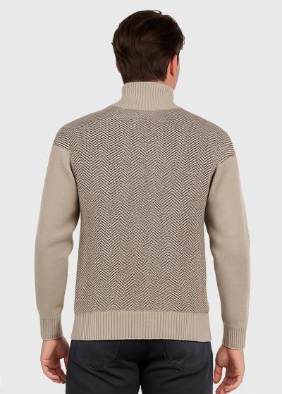 Akmal gaiši bēša vīriešu jaka - back