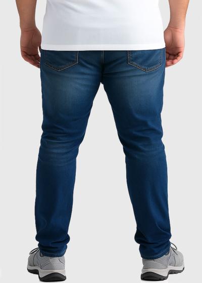 Adham Lielo Izmēru zili vīriešu džinsi - back