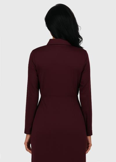 Zee violeta kleita ar pārliekamu vidukļa daļu - back