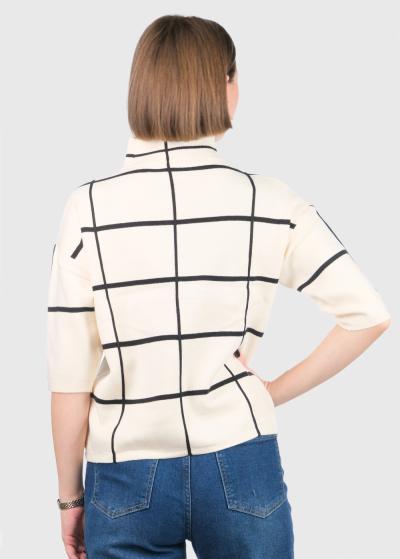 Tay белый джемпер с высоким воротом - back