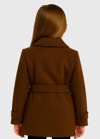 Susie gaiši brūns mētelis ar jostu - back