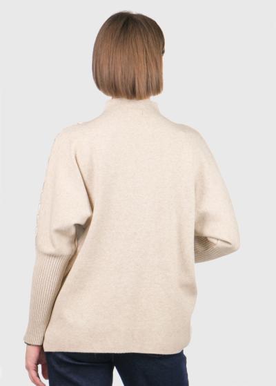 Scar bēšs sieviešu džemperis - back