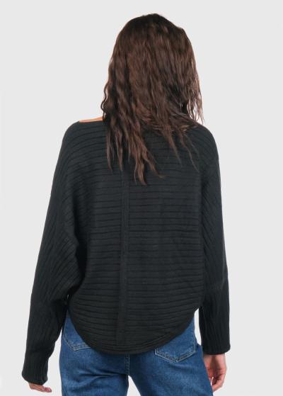 Sally черный свитер - back