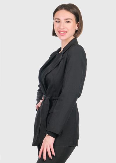 Ray melna žakete ar jostu  - back