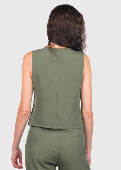 Ray zaļa sieviešu veste - back