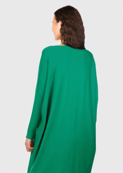 Amelia green longline sweater - back