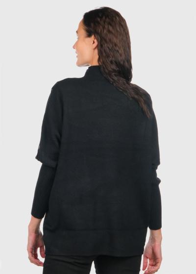 Scar melns sieviešu džemperis - back
