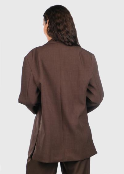 Olli brown women's blazer - back
