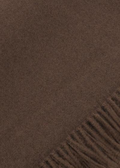 Shell коричневый шарф с бахромой - back